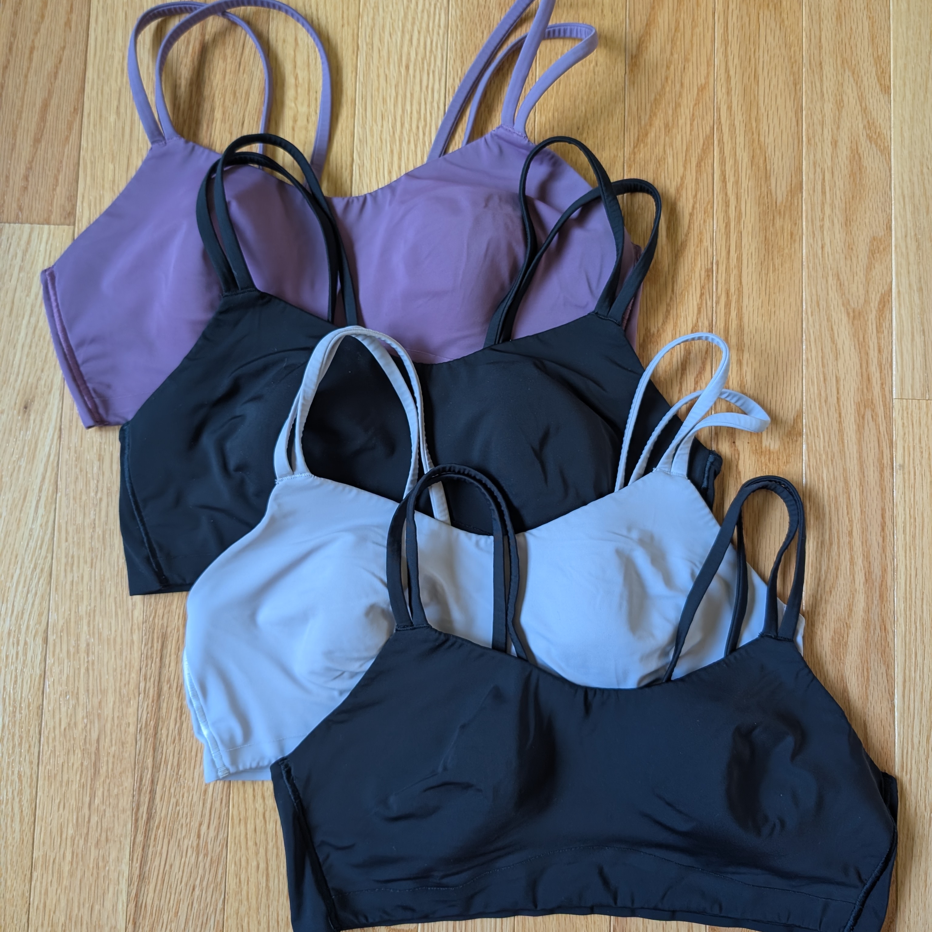 Lululemon Athletica Women's Bra Set - Lavender, Black, Light Gray